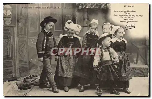 Ansichtskarte AK Petits saboti des bien aimes Toc Enfants Bretagne FolkloreBotrel