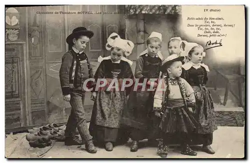 Cartes postales Petits saboti des bien aimes Toc Enfants Bretagne FolkloreBotrel