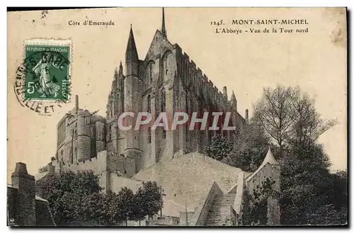 Cartes postales Le Mont Saint Michel L&#39Abbaye Vue de la Tour nord