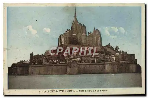 Cartes postales Le Mont Saint Michel Cote Est vu de la greve