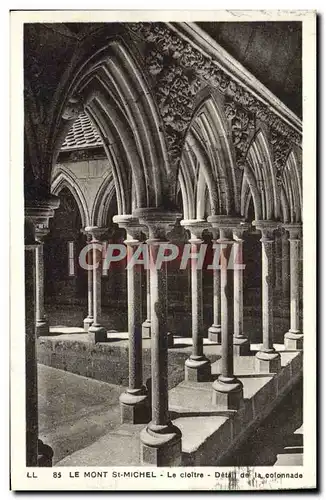 Ansichtskarte AK Le Mont Saint Michel La cloitre Detail de la colonnade