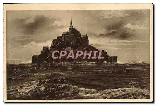 Cartes postales Le Mont Saint Michel Le Mont par temps d&#39equinoxe