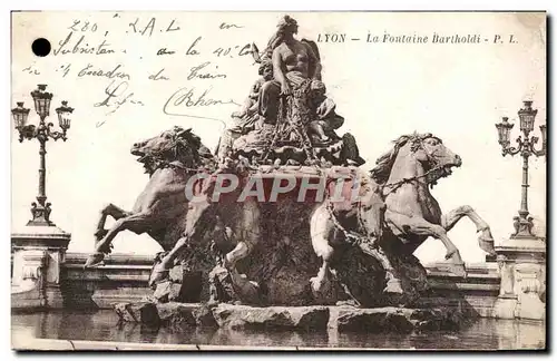 Cartes postales Lyon La Fontaine Bartholdi