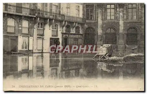 Ansichtskarte AK Inondations De Paris Janvier 1910 Quai Conti