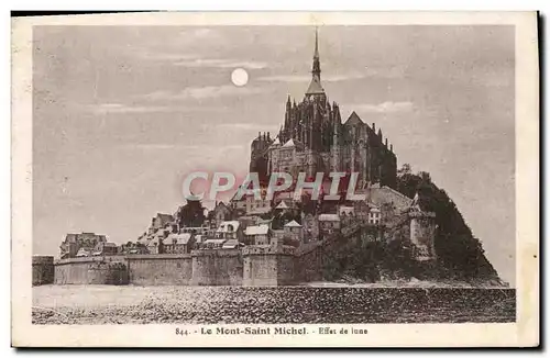 Cartes postales Le Mont Saint Michel Effet de lune