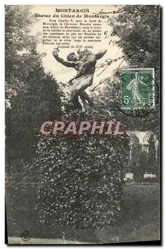 Cartes postales Montargis Statue du Chien