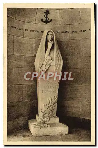 Cartes postales Ossuaire de Douaumont Statue de la resignation Militaria