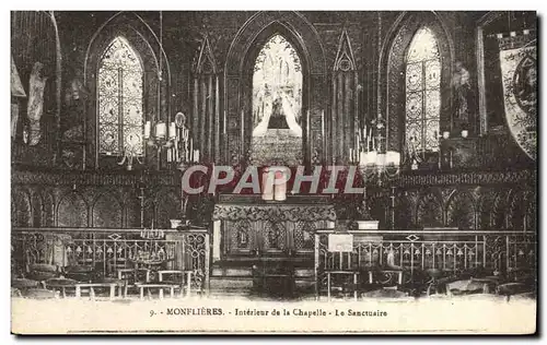 Cartes postales Monflieres Interieur de la Chapelle Le Sanctuaire