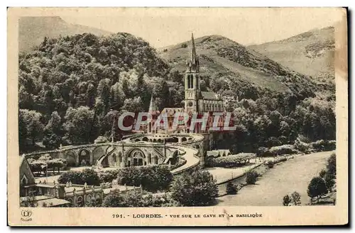 Cartes postales Lourdes Vue Sur Le Cage Et La basilique