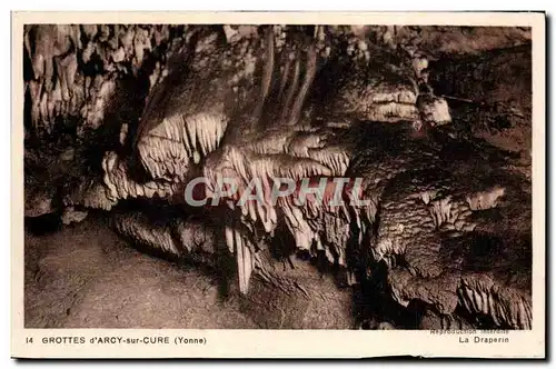 Cartes postales Grottes d&#39Arcy sur Cure La draperie