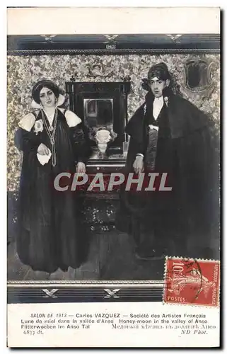 Cartes postales Salon De 1913 Carlos Vazquez Lune de miel dans la vallee d&#39Anso