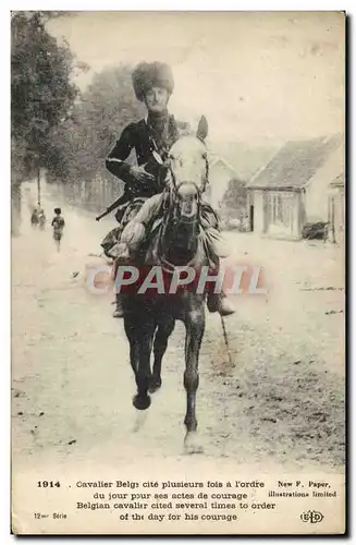 Ansichtskarte AK Cavalier belge cite plusieurs fois a l&#39ordre de jour Militaria