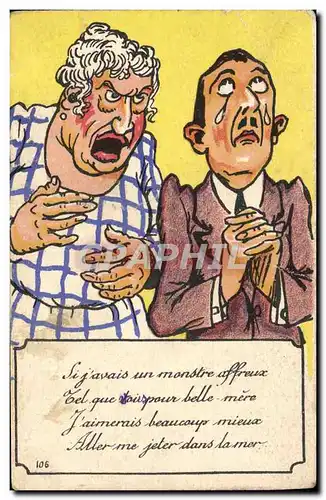Cartes postales Humour Belle mere