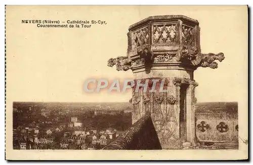 Cartes postales Nevers Cathedrale St Cyr Couronnement de la tour
