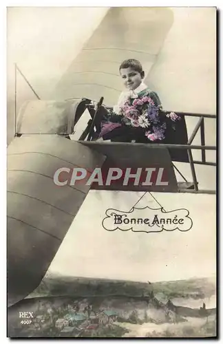 Cartes postales Fantaisie Enfant Avion