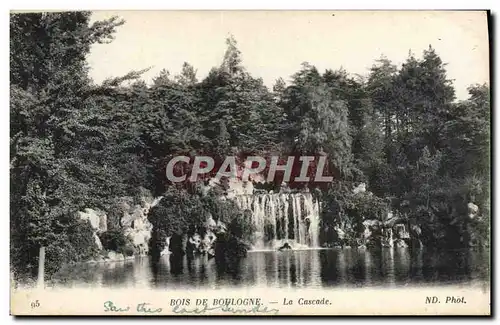 Ansichtskarte AK Paris Bois De Boulogne la Cascade