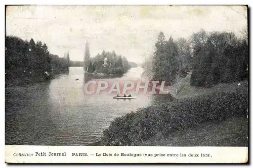 Cartes postales Petit Journal Paris Le Bois de Boulogne vue prise entre deux lacs