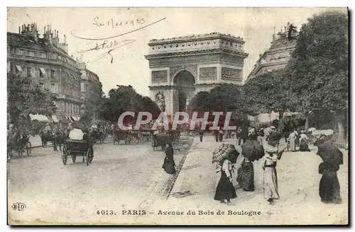 Cartes postales Paris Avenue du Bois de Boulogne