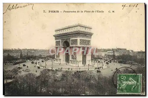 Cartes postales Paris Panorama de la Place de I&#39Etoile