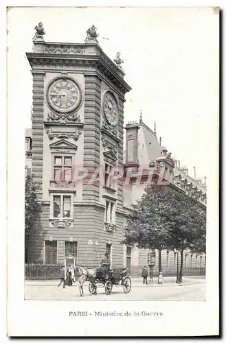 Cartes postales Paris Ministere de la Guerre