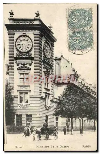 Cartes postales Paris Ministere de la Guerre