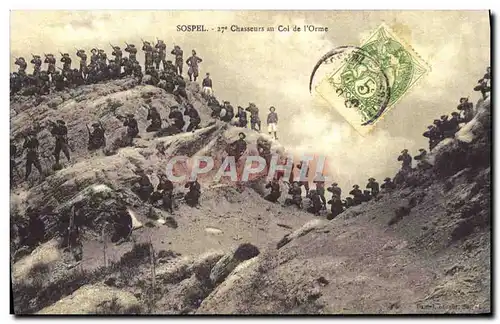 Ansichtskarte AK Sospel 27eme Chasseurs au Col de l&#39Orme militaria Chasseurs alpins