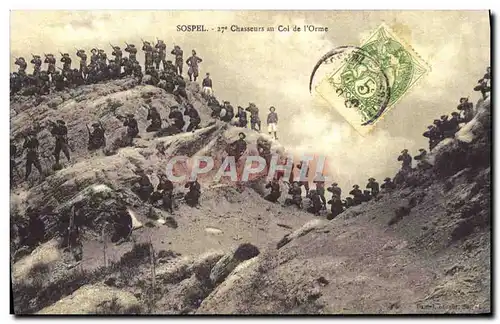 Cartes postales Sospel 27eme Chasseurs au Col de l&#39Orme militaria Chasseurs alpins