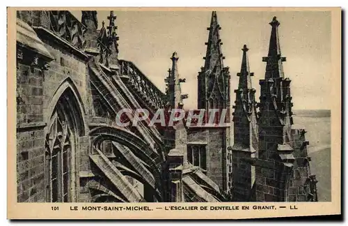 Cartes postales Le Mont Saint Michel L'Escalier de Dentelle en Granit