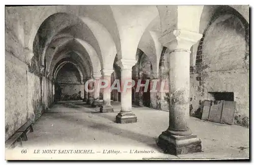 Cartes postales Le Mont Saint Michel L&#39Abbaye L&#39aumonerie