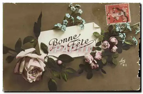 Cartes postales Bonne Annee Fleurs