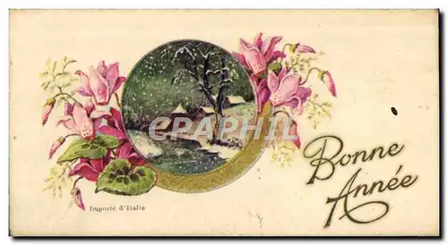 Cartes postales Fantaisie Fleurs Bonne Annee