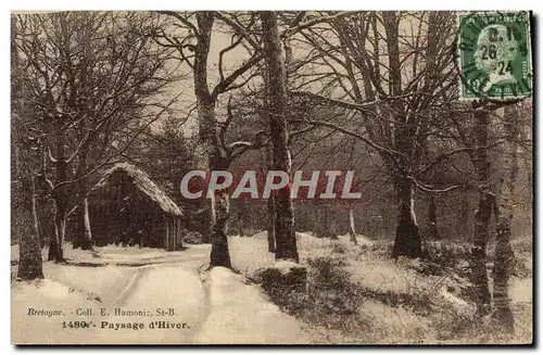 Cartes postales Paysage d&#39Hiver Bretagne