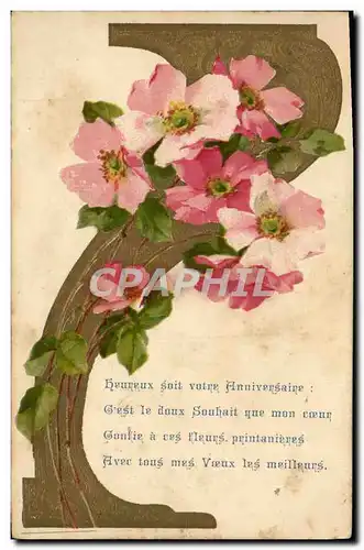 Cartes postales Fantaisie Fleurs