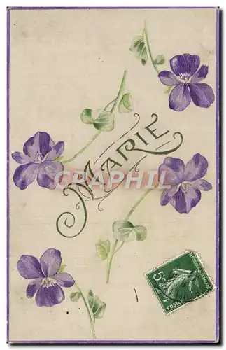 Cartes postales Fantaisie Fleurs Marie