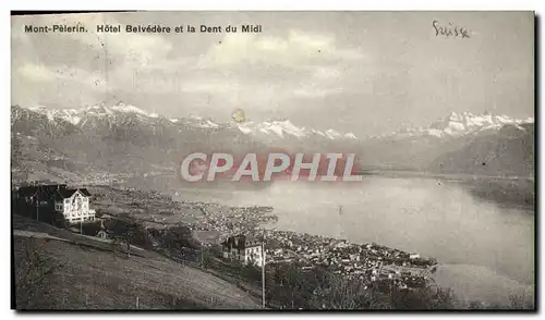 Cartes postales Mont Pelerin Hotel Belvedere et la Dent du Midi