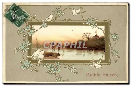 Cartes postales Fantaisie Fleurs Colombes