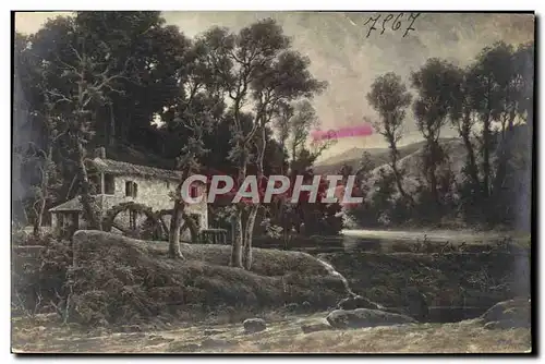 Cartes postales Fantaisie Salons de Paris Henry Mouren Le moulin abandonne