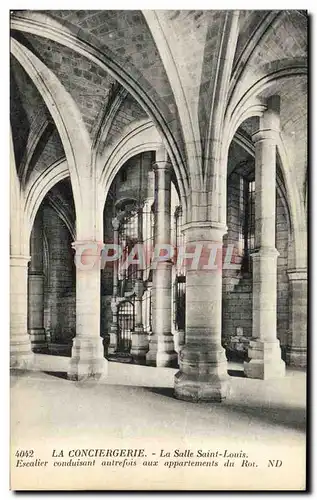 Ansichtskarte AK Paris Conciergerie la salle Saint Louis Escalier conduisant autrefois aux appartements du roi