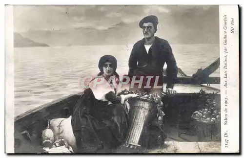 Cartes postales Fantaisie Salon 1907 Aux lacs italiens Gustave Courtois