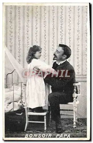 Cartes postales Fantaisie Bonsoir papa Enfant