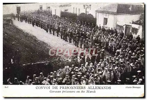 Cartes postales Convoi de prisonniers allemands Militaria