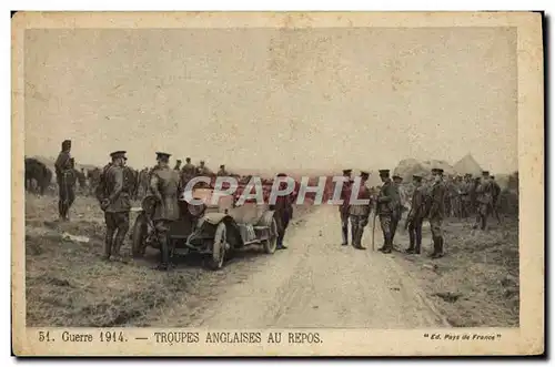 Ansichtskarte AK Troupes anglaises au repos Militaria