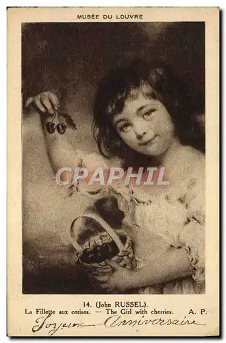 Cartes postales John Russel La fillette aux cerises Musee du Louvre