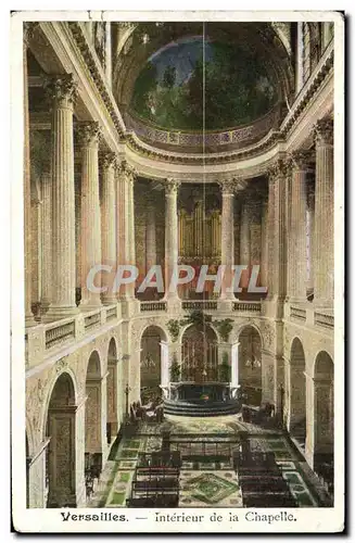 Cartes postales Versailles Interieur de la chapelle Orgue