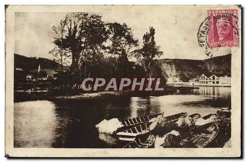 Cartes postales Irun Lanchas pescadoras de salmon en la Isla de los Faisanes