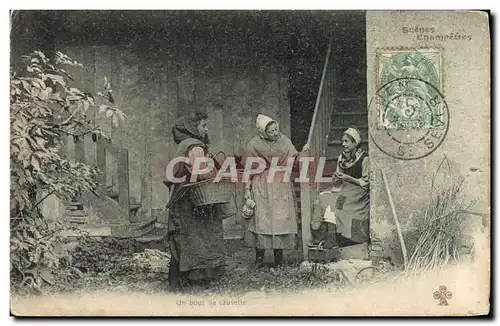 Cartes postales Scenes champetres Un bout de causette Folklore