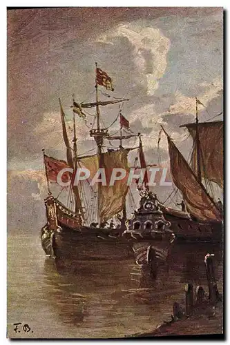 Cartes postales Fantaisie Bateaux