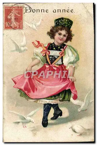 Cartes postales Fantaisie Enfant Colombe