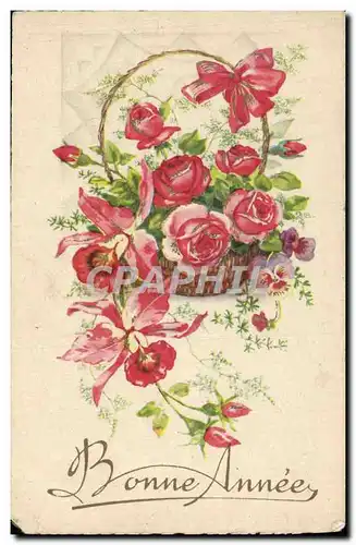 Cartes postales Bonne Annee Fleurs