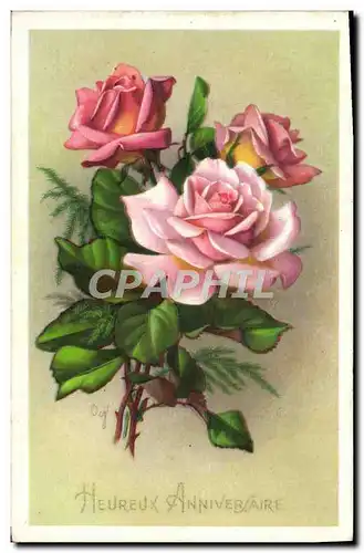 Cartes postales Bonne Annee Fleurs